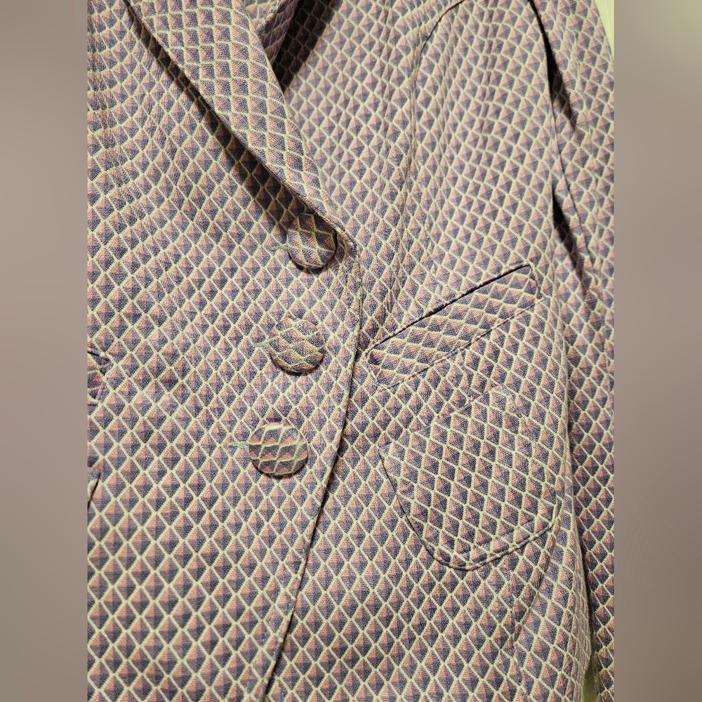 Cabi Imperial Blazer 5847 Sugar Plum Geometric Lilac Lavender Spring Womens NWOT - Picture 3 of 7